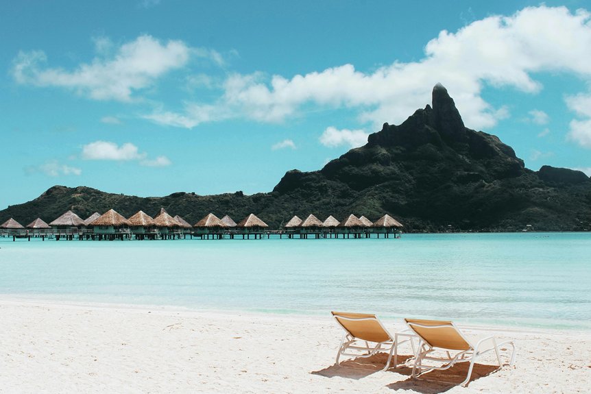 mountain framed beach retreats