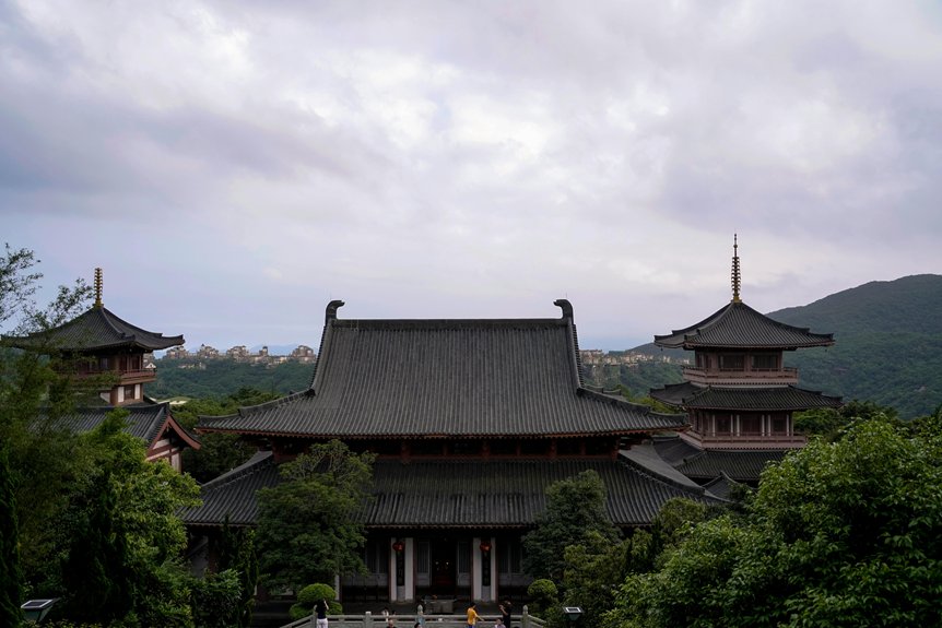 picturesque orthodox monastic gardens mountains