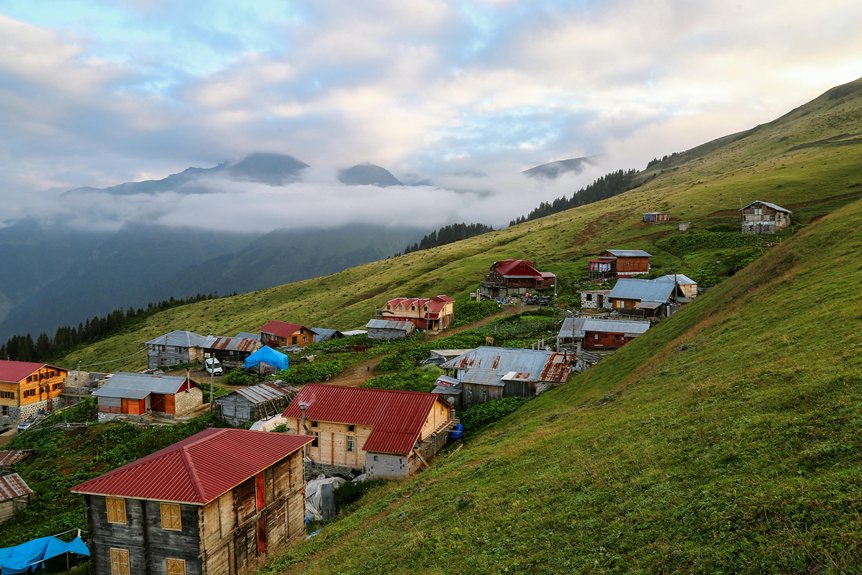 rustic mountain village architecture