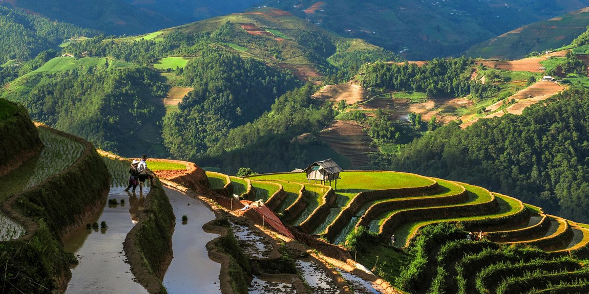 serene mountain village coffee culture
