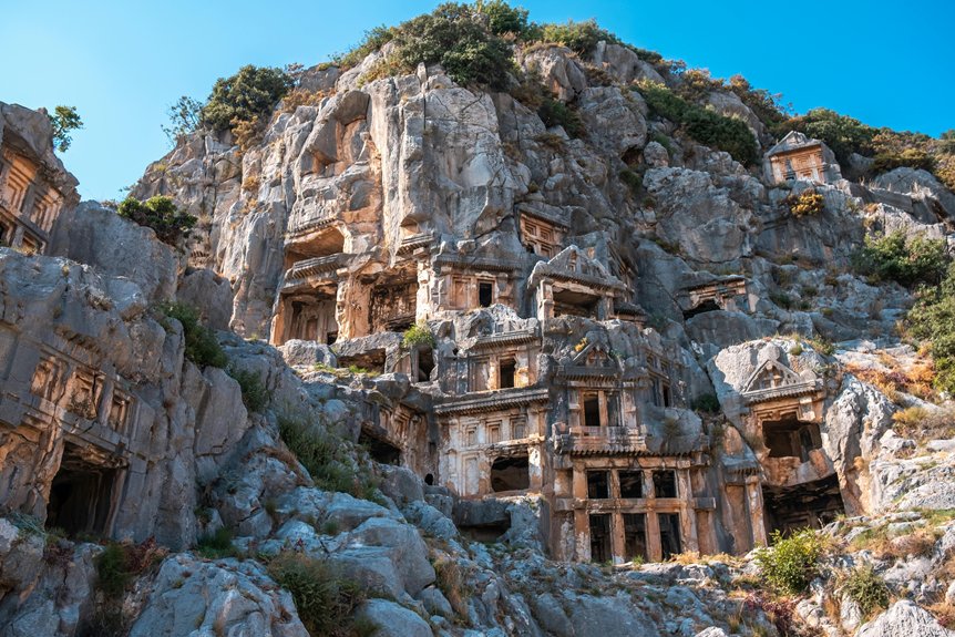 stunning clifftop mediterranean ruins