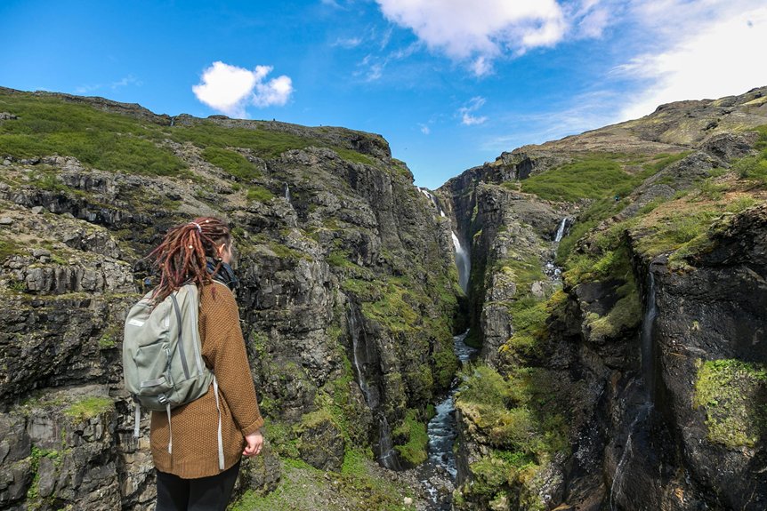 waterfall trails await mountain hikers
