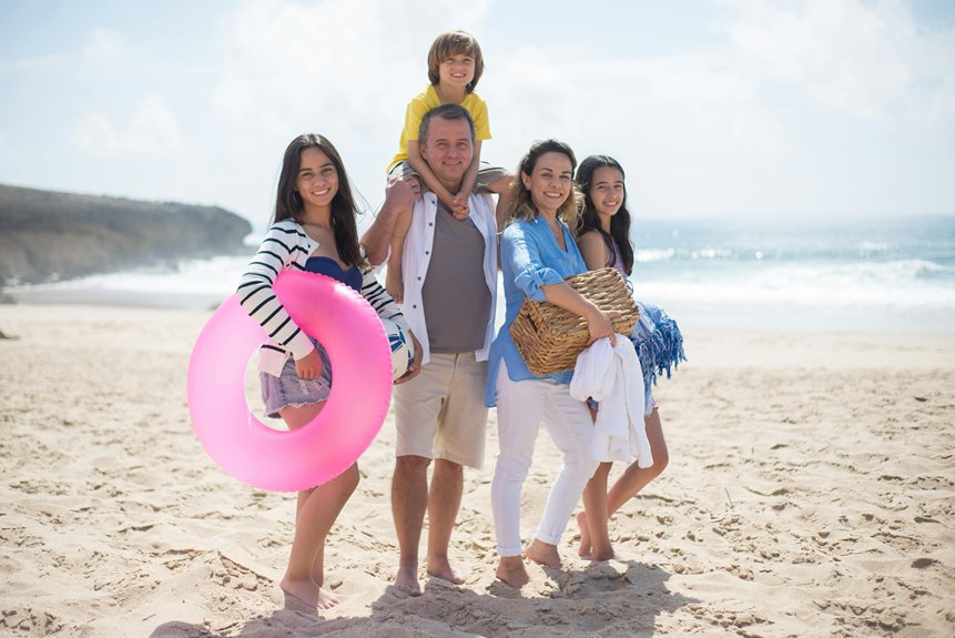 family friendly sandy shores