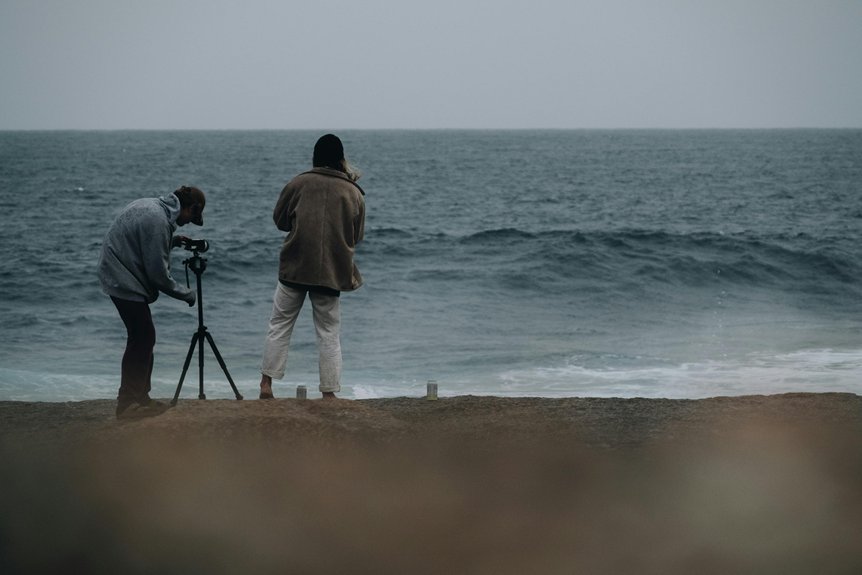 long exposure beach photography