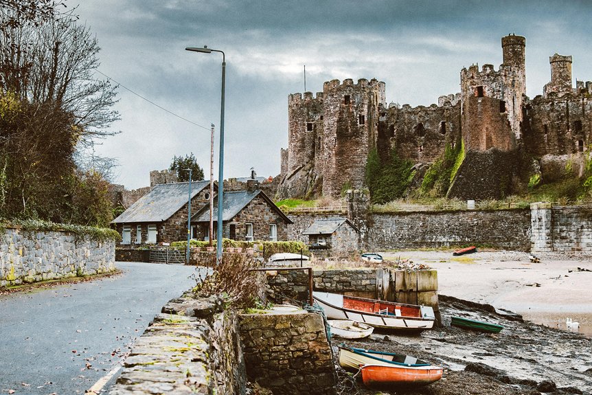 medieval fortress on water
