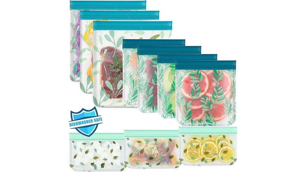 10 pack reusable peva bags leakproof seal