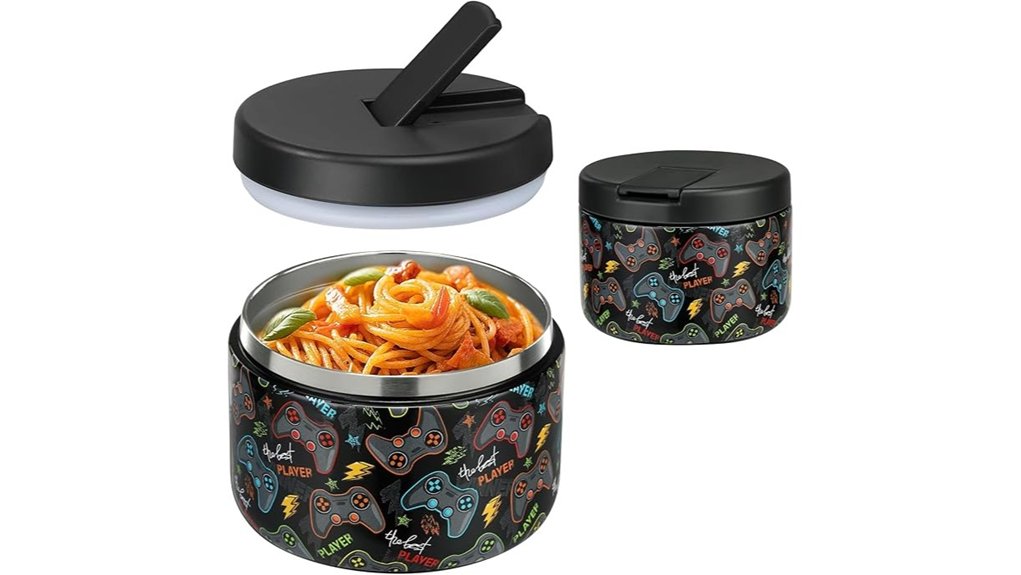 12oz insulated food jar with lid