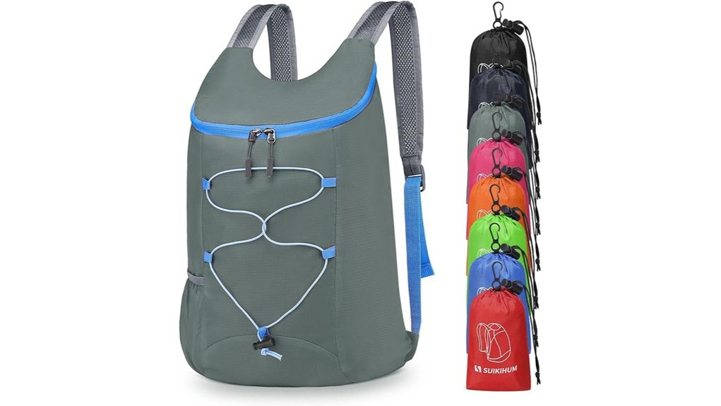 20l foldable gray backpack