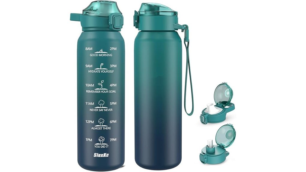 32oz insulated bottle with two lids