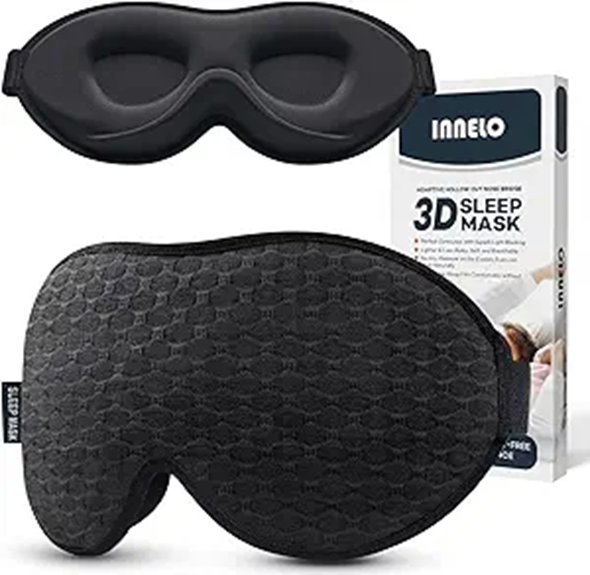 3d contoured sleep mask for side sleepers