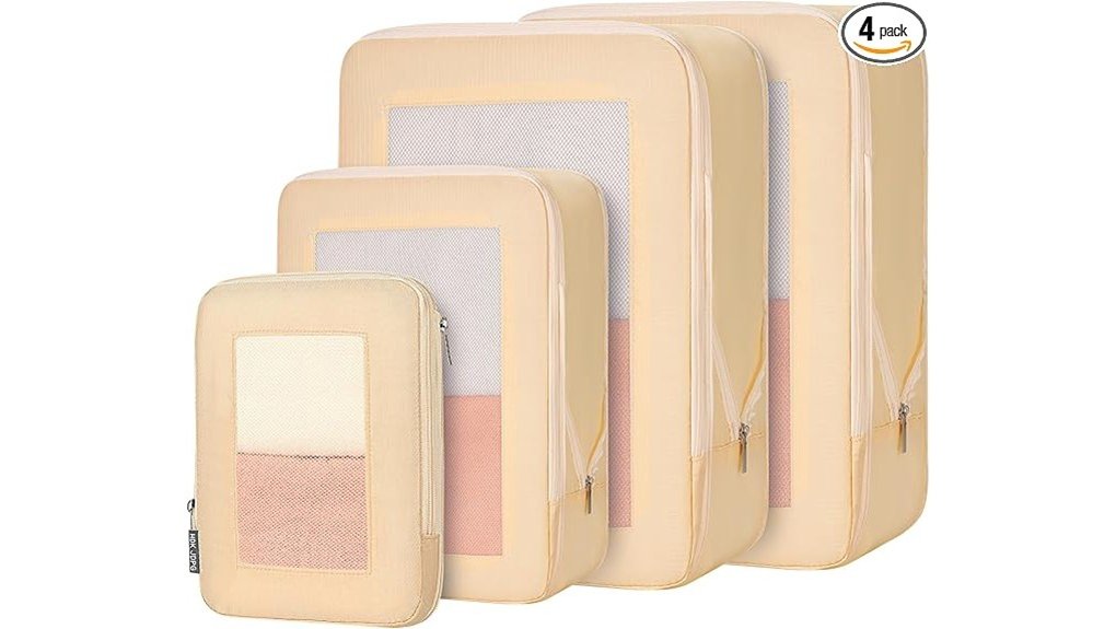 4 pack compression packing cubes