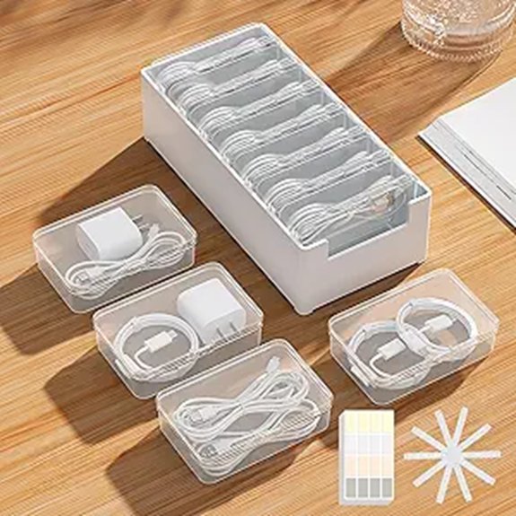 7 case cable organizer straps labels