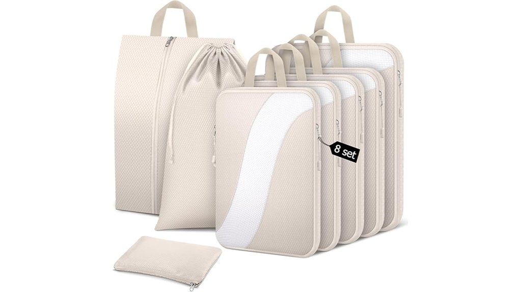 8 pack compression packing cubes