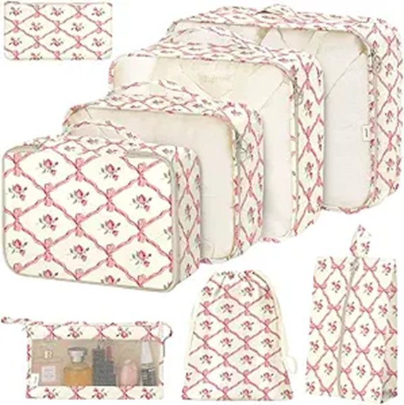 8 piece packing cubes set