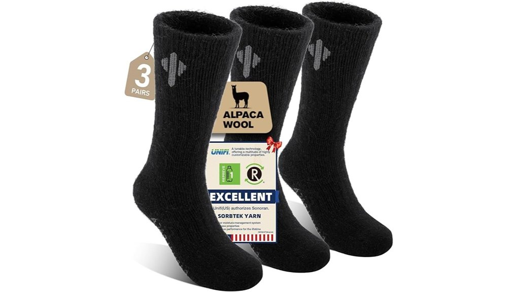 alpaca wool thermal socks