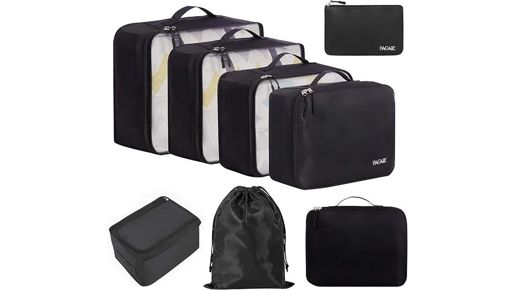 bagail 8 piece packing cubes