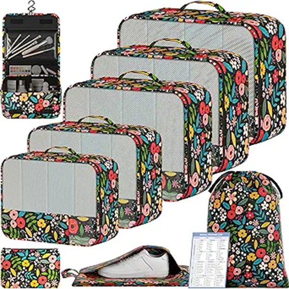 bagail 9 piece packing cubes