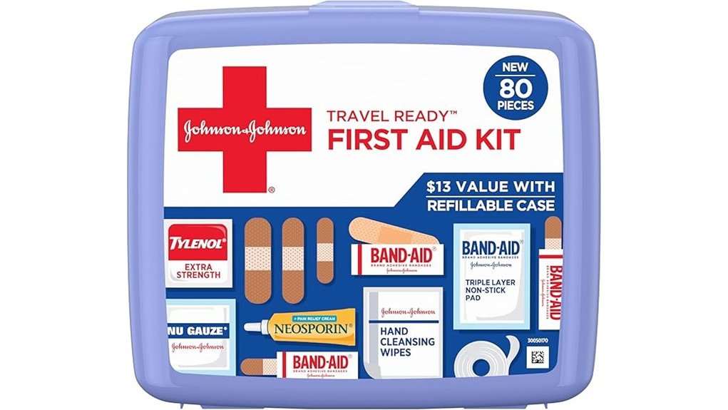 band aid travel ready kit 80 pieces