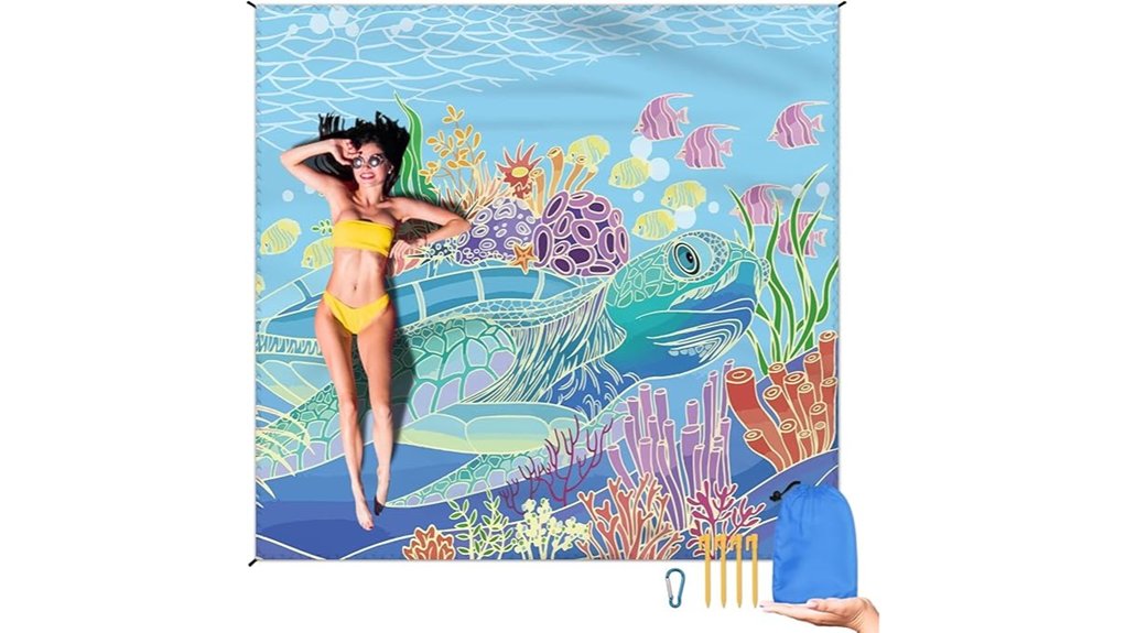 beach blanket waterproof sandproof 79x83