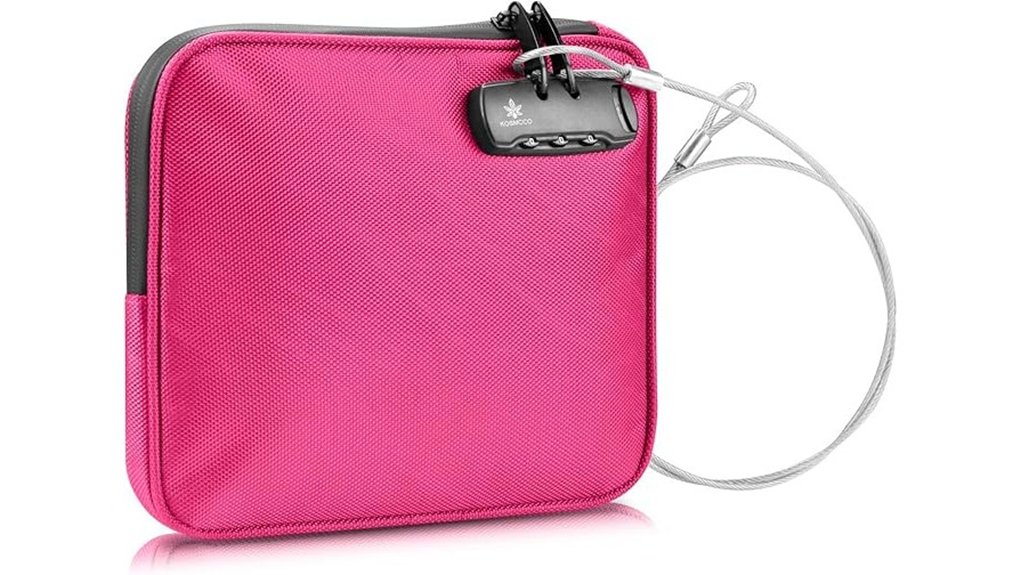 beach locking bag rose red anti theft pouch