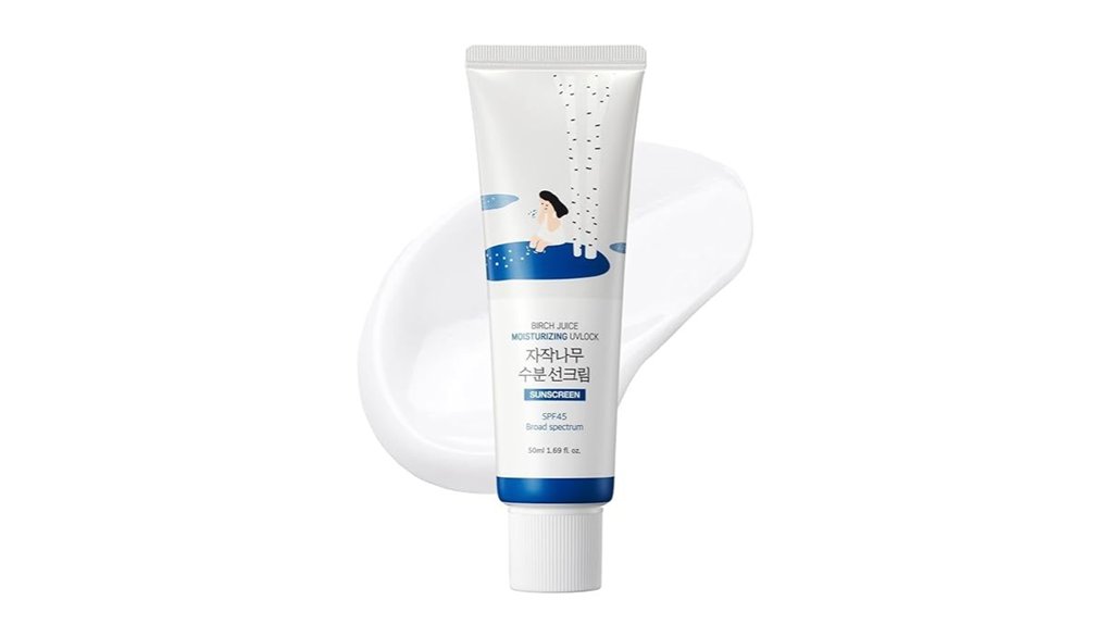 birch juice spf 45 sunscreen