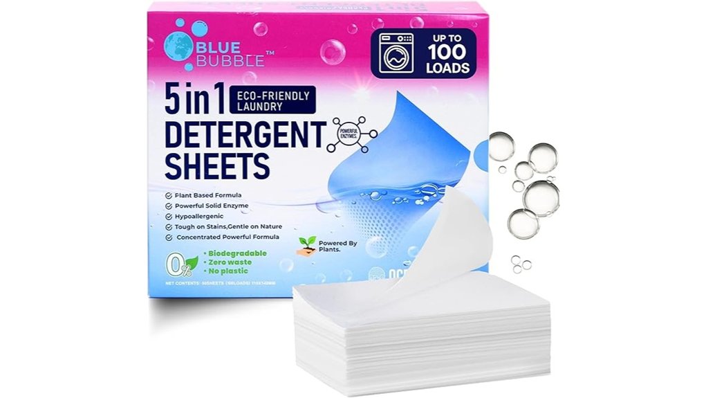 blue bubble laundry detergent sheets