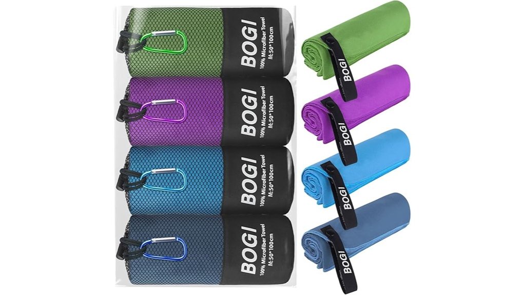 bogi microfiber travel towels pack