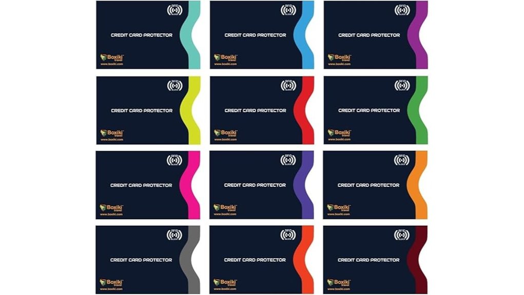 boxiki rfid blocking card sleeves navy 12 pack