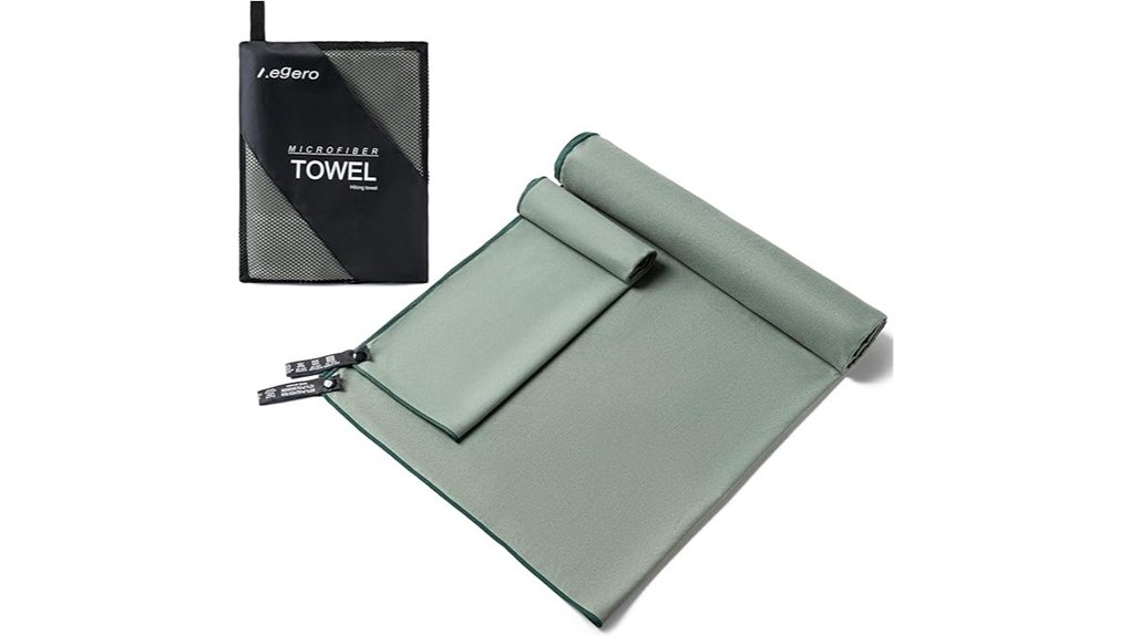 camping towel microfiber quick dry army green