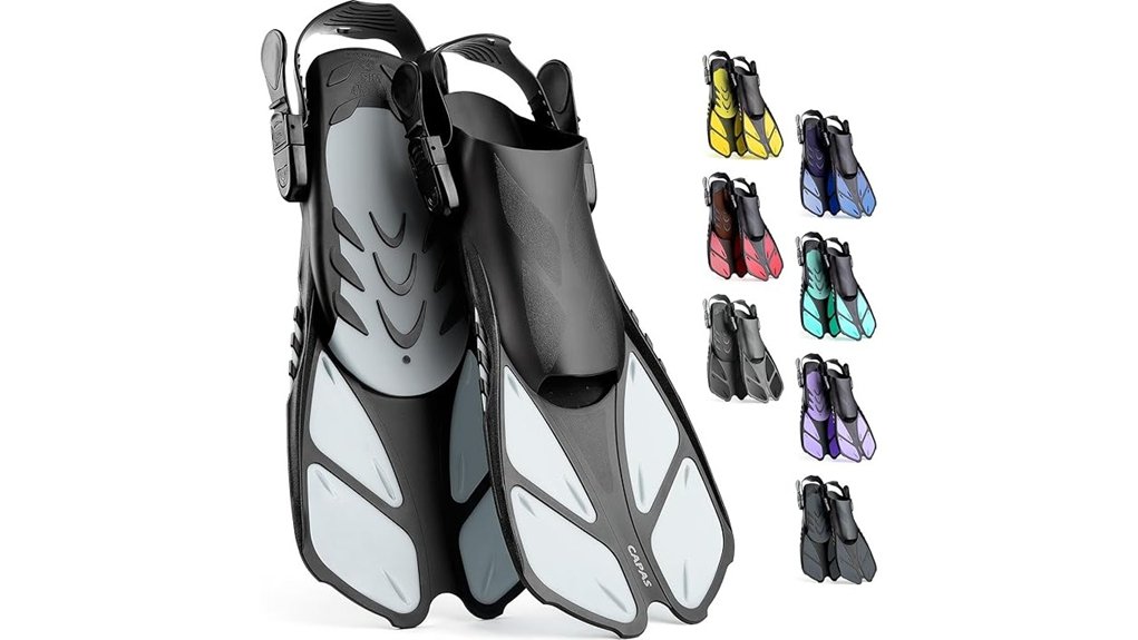 capas adjustable open heel fins