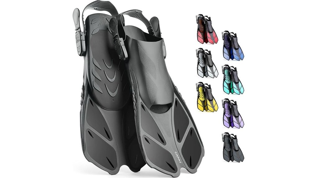 capas adjustable open heel fins