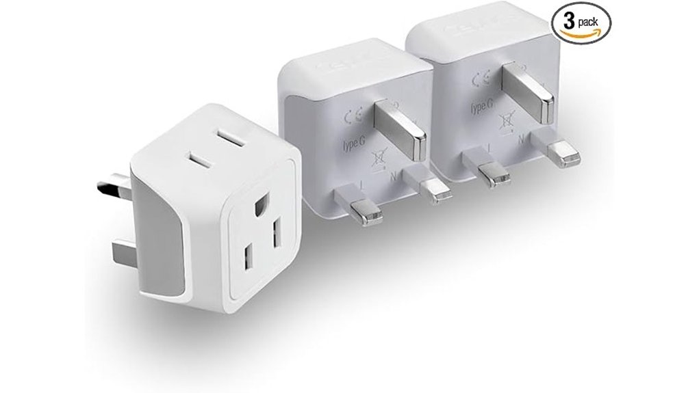ceptics uk ireland hong kong travel adapter 3 pack