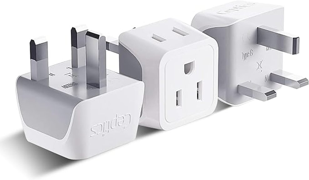 ceptics uk travel adapter 3 pack