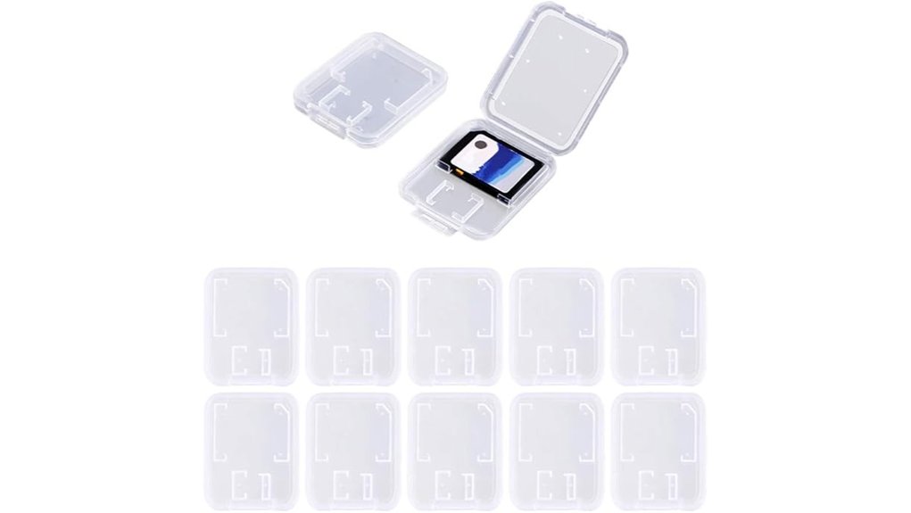 clear plastic memory card case 10 pack