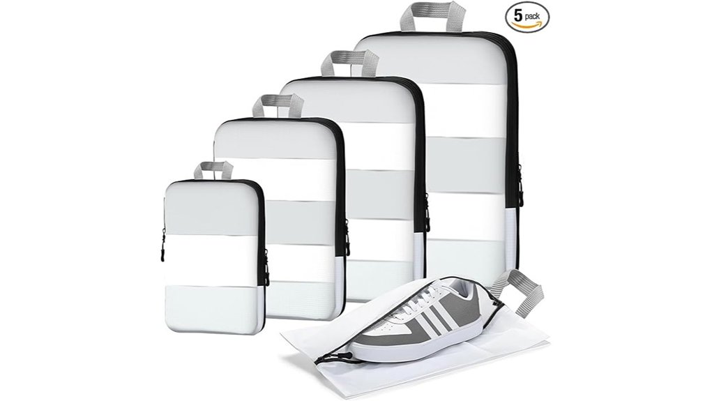 compression packing cubes 5 piece set