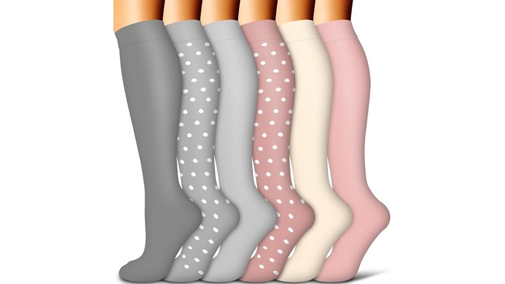 copper compression socks set unisex 6 pairs