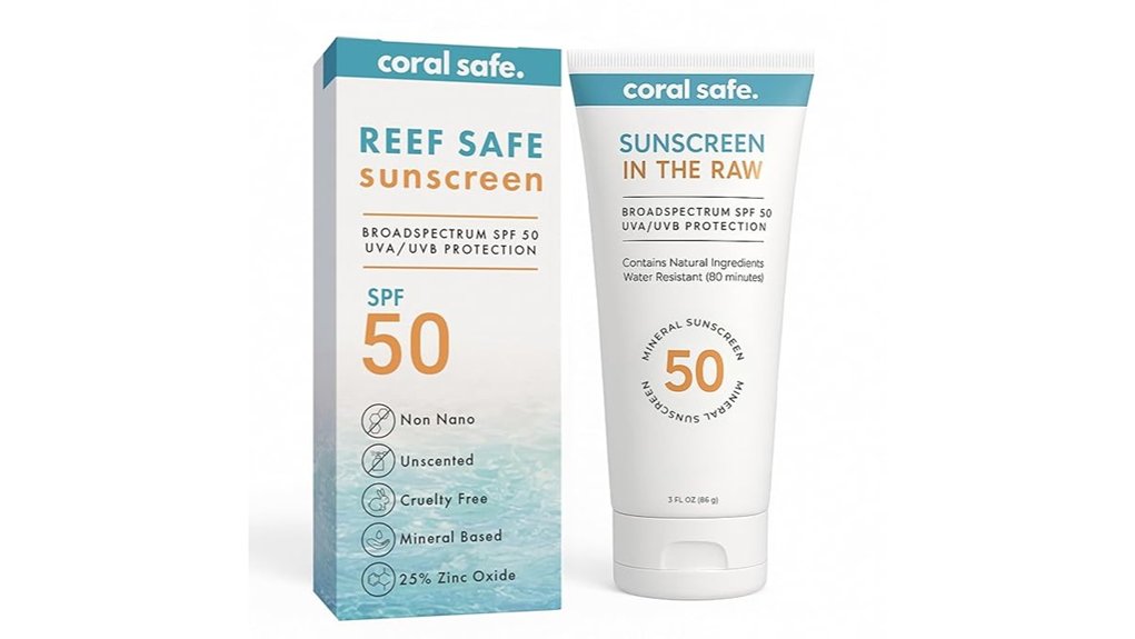 coral safe spf 50 sunscreen