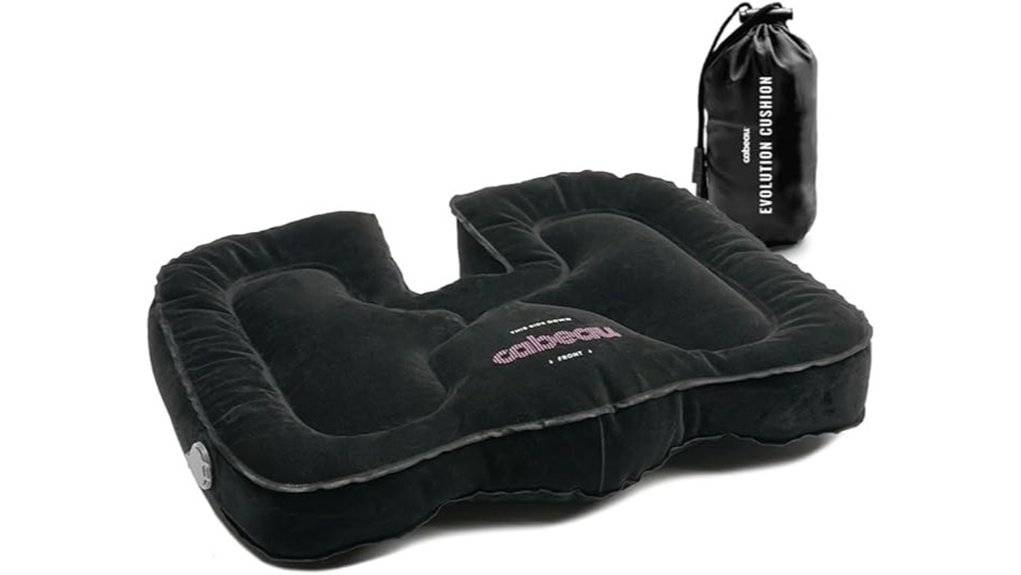 cushioned inflatable travel seat