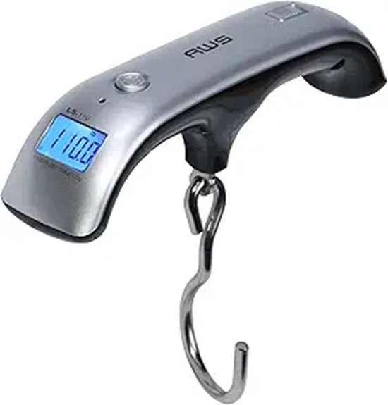 digital luggage scale with backlit display