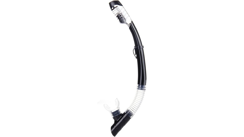 dry snorkel with valve and mouthpiece