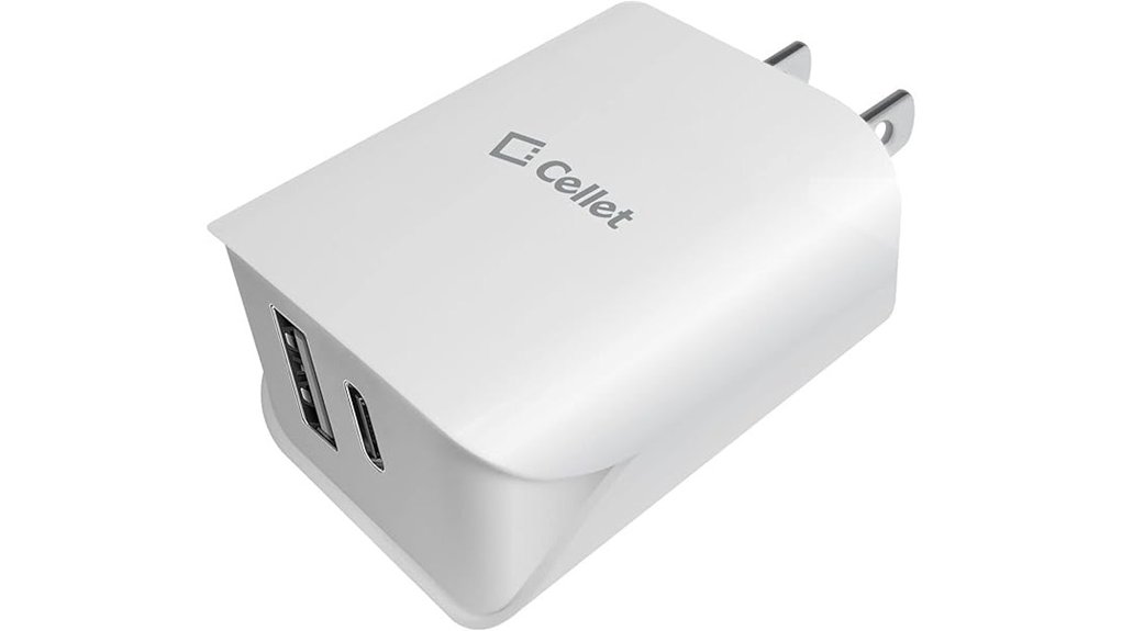 dual usb wall charger type c usb a