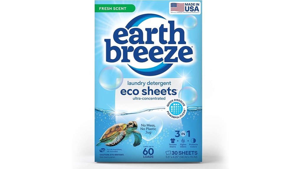 earth breeze detergent sheets 60 loads