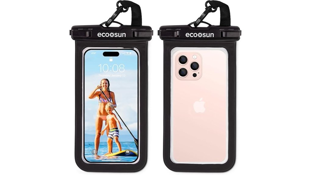 eco sun waterproof pouches 2 pack