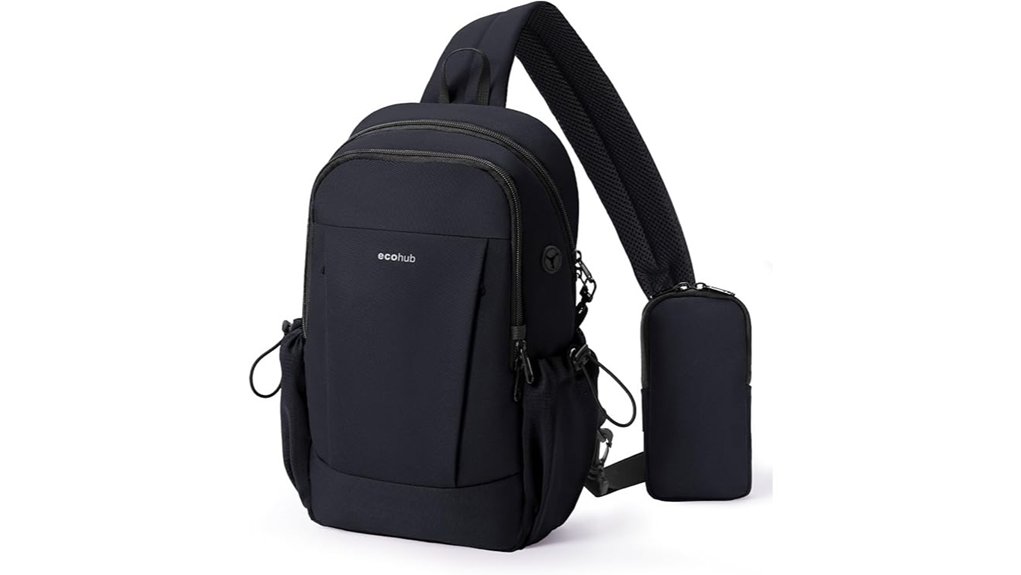 ecohub anti theft backpack black