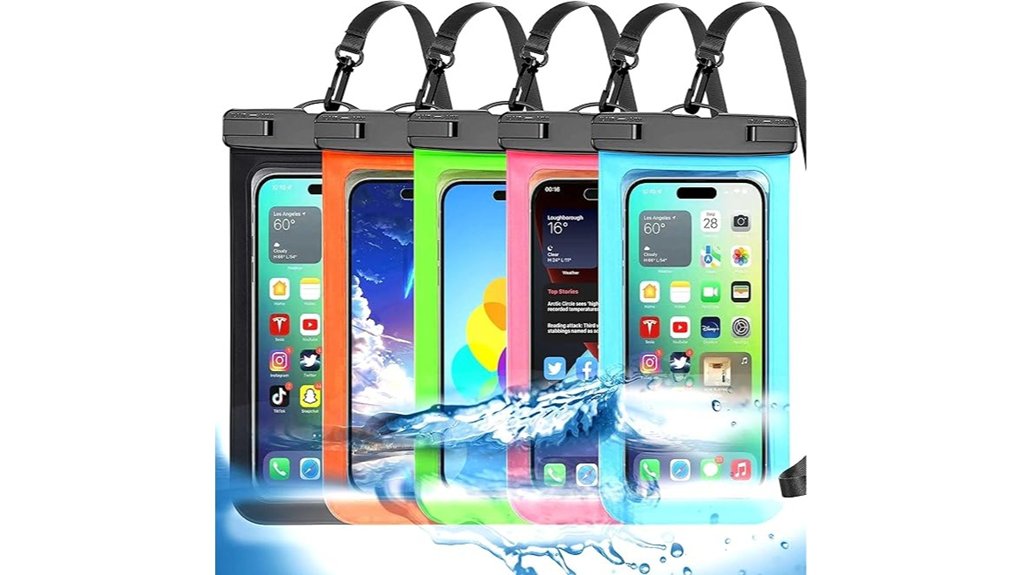famoby ip68 waterproof pouches 5 pack