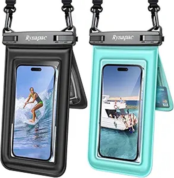floating waterproof phone pouch 2 pack