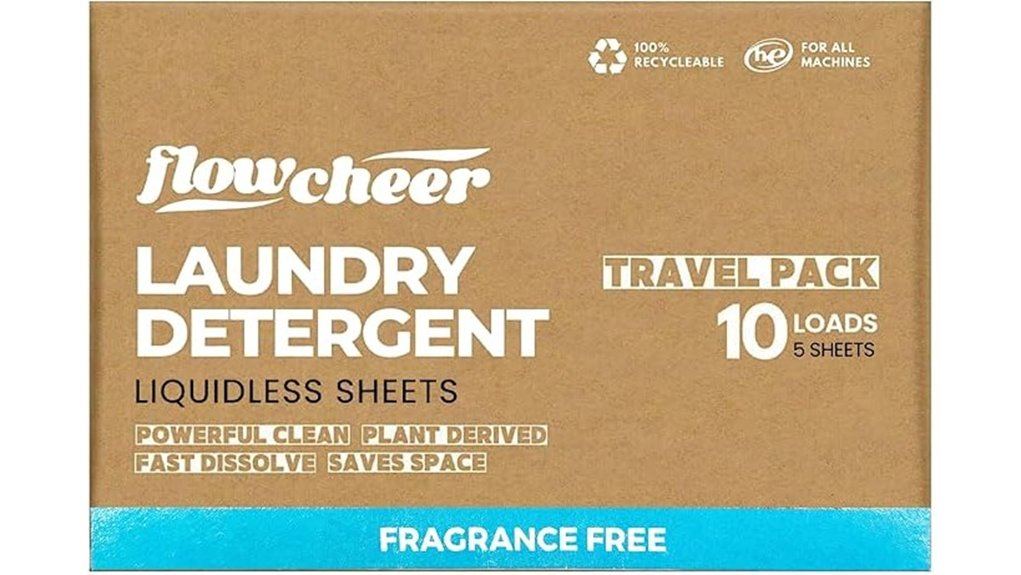 flowcheer fragrance free detergent sheets