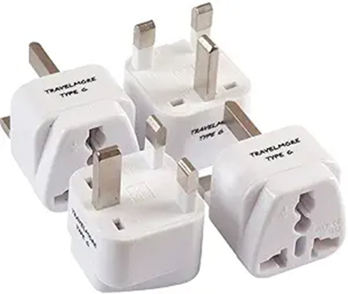 four channel uk travel adapter