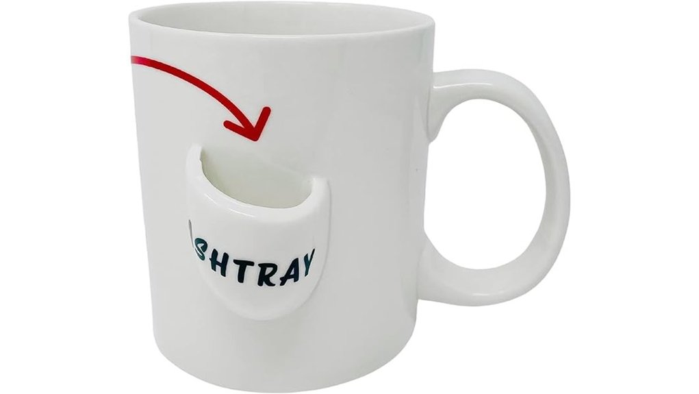 funny mug with side pocket