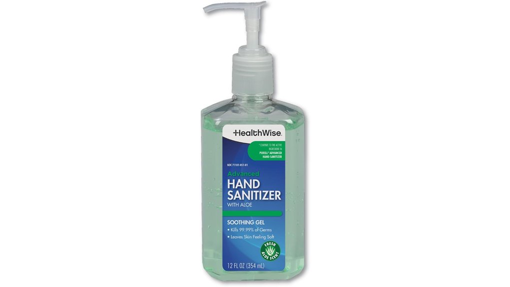 healthwise sanitizer with aloe vitamin e